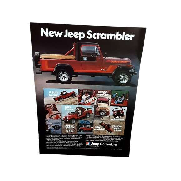 1981 Jeep Scrambler American Motors Print Ad Vintage - Picture 1 of 1